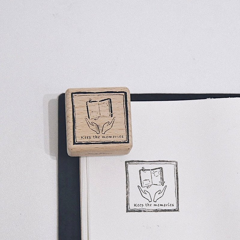 Original pay attention stationery series handbook collage wooden stamp handbook - ตราปั๊ม/สแตมป์/หมึก - ไม้ 