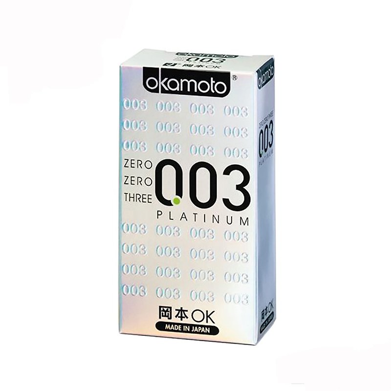 Okamoto okamoto 003 platinum ultra-thin sanitary pads 10pcs - สินค้าผู้ใหญ่ - น้ำยาง สีใส