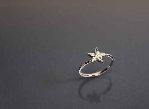 Maple jewelry design 鏡射系列-星星設計925銀戒