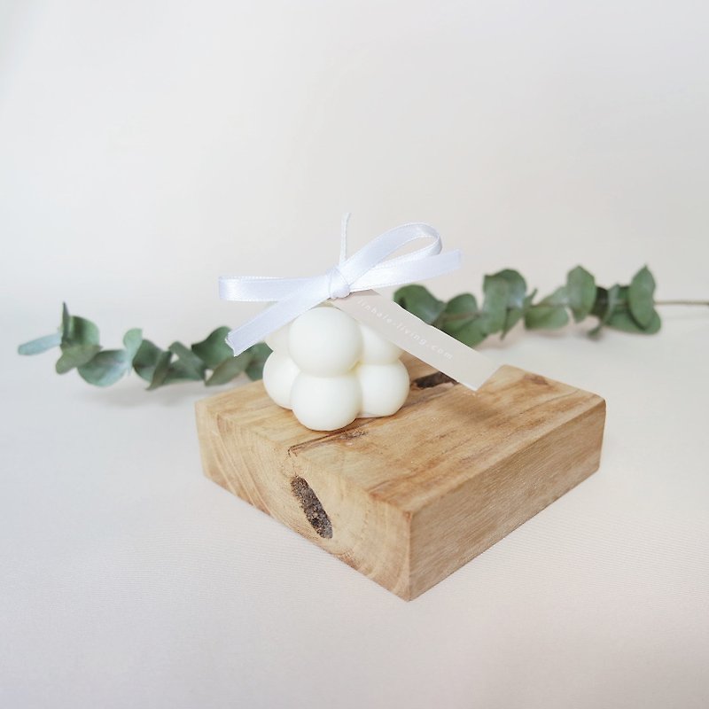 Mini Cube_ Soy Wax Scented Candle | 45g - Candles & Candle Holders - Wax White