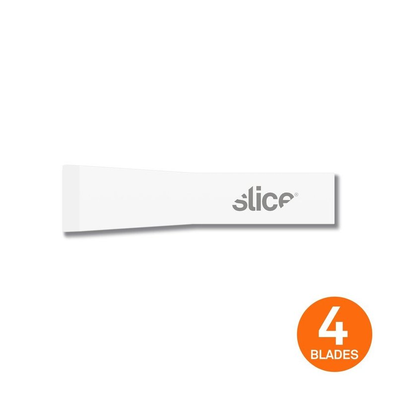 【Slice】陶瓷筆刀替刃 -寬鑿刀型 -4入組 - 剪刀/拆信刀 - 瓷 白色