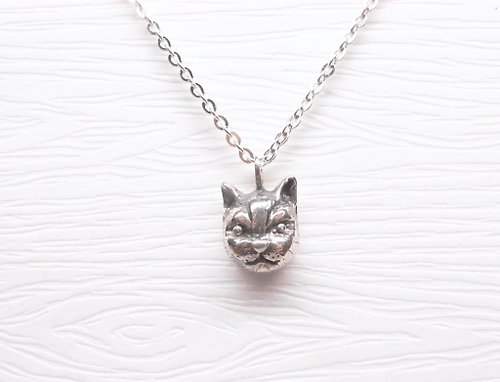 二毛銀（Nimou Jewelry） 二毛銀【動物系列─貝比貓咪-項鍊】銀
