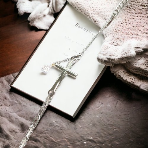 Giftest Jewelry 禮悟 Giftest 不鏽鋼/侍奉十字架 基督教十字架手鍊聖經金句B35