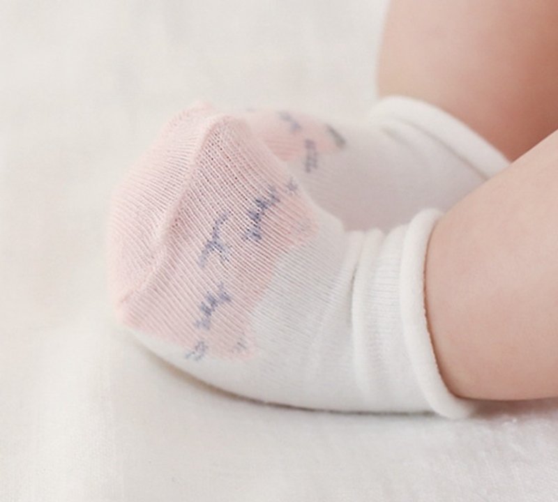 Happy Prince COCO Baby Socks 2pcs Made in Korea - ถุงเท้าเด็ก - ผ้าฝ้าย/ผ้าลินิน สึชมพู