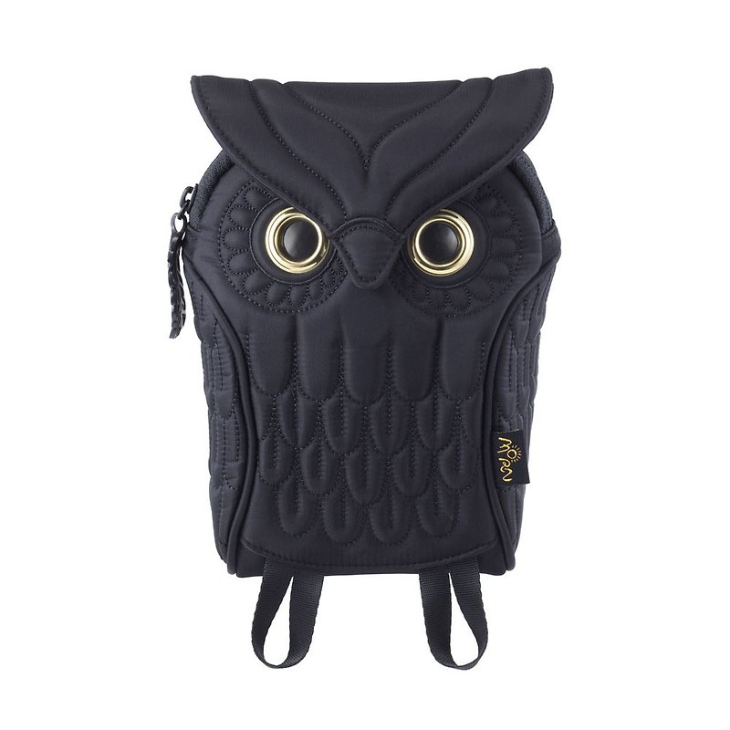 Morn Creations Genuine Owl Fanny Pack - Black - อื่นๆ - วัสดุอื่นๆ สีดำ