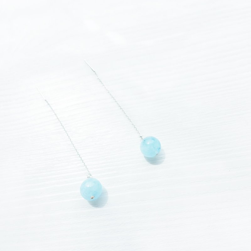 <SWING> Forsoul Finchenite Silver earrings dangle chandelier limited edition - ต่างหู - เครื่องเพชรพลอย สีน้ำเงิน