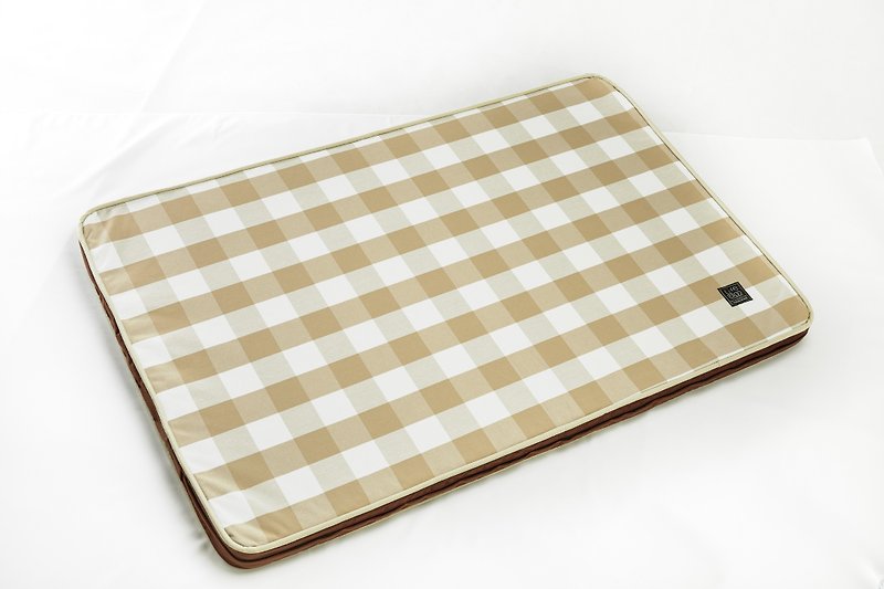 Lifeapp 睡墊替換布套 --- L_W110xD70xH5cm (棕白格)不含睡墊 - 寵物床 - 其他材質 咖啡色