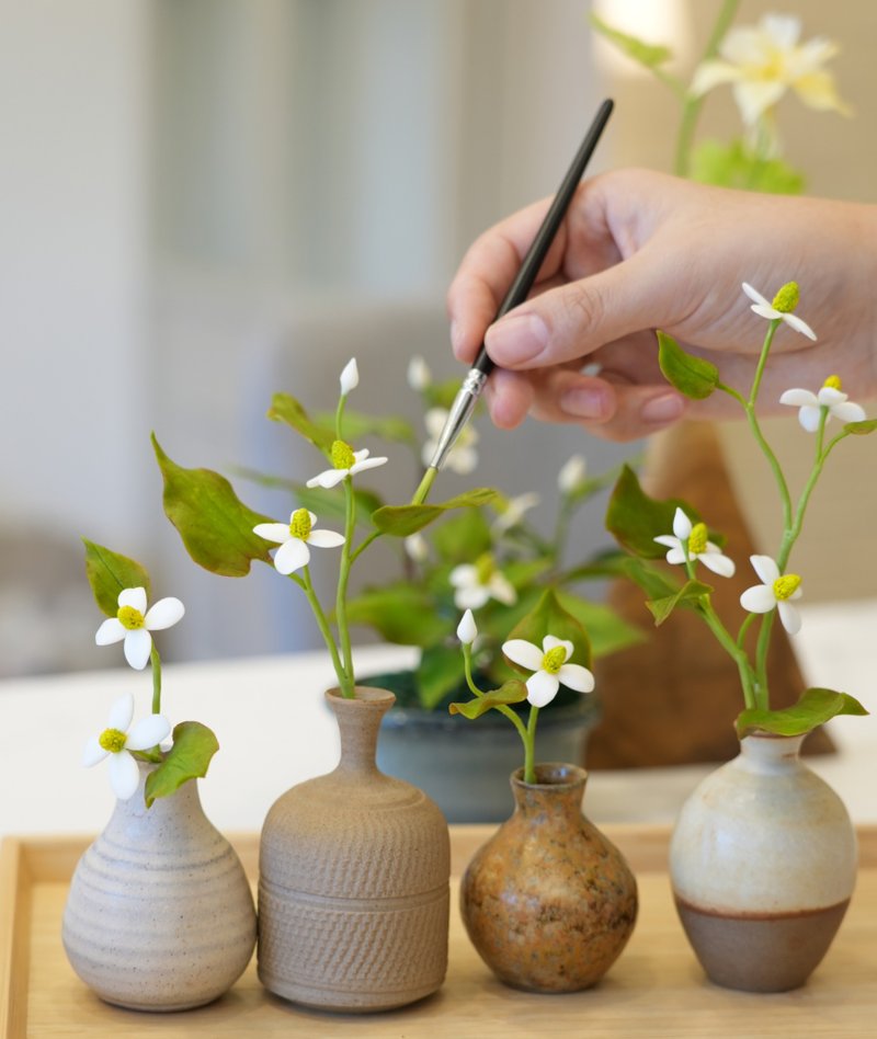 黏土花藝系統專業課程 初階 學習六種花型 - 植栽/花藝 - 其他材質 