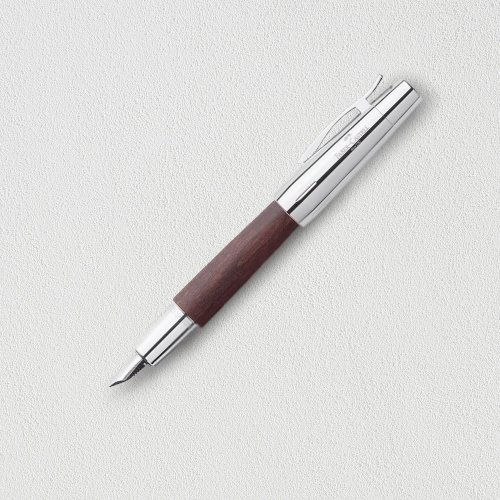 文聚 【Faber-Castell】E-MOTION 梨木鋼筆-M尖 深褐色 免費刻字