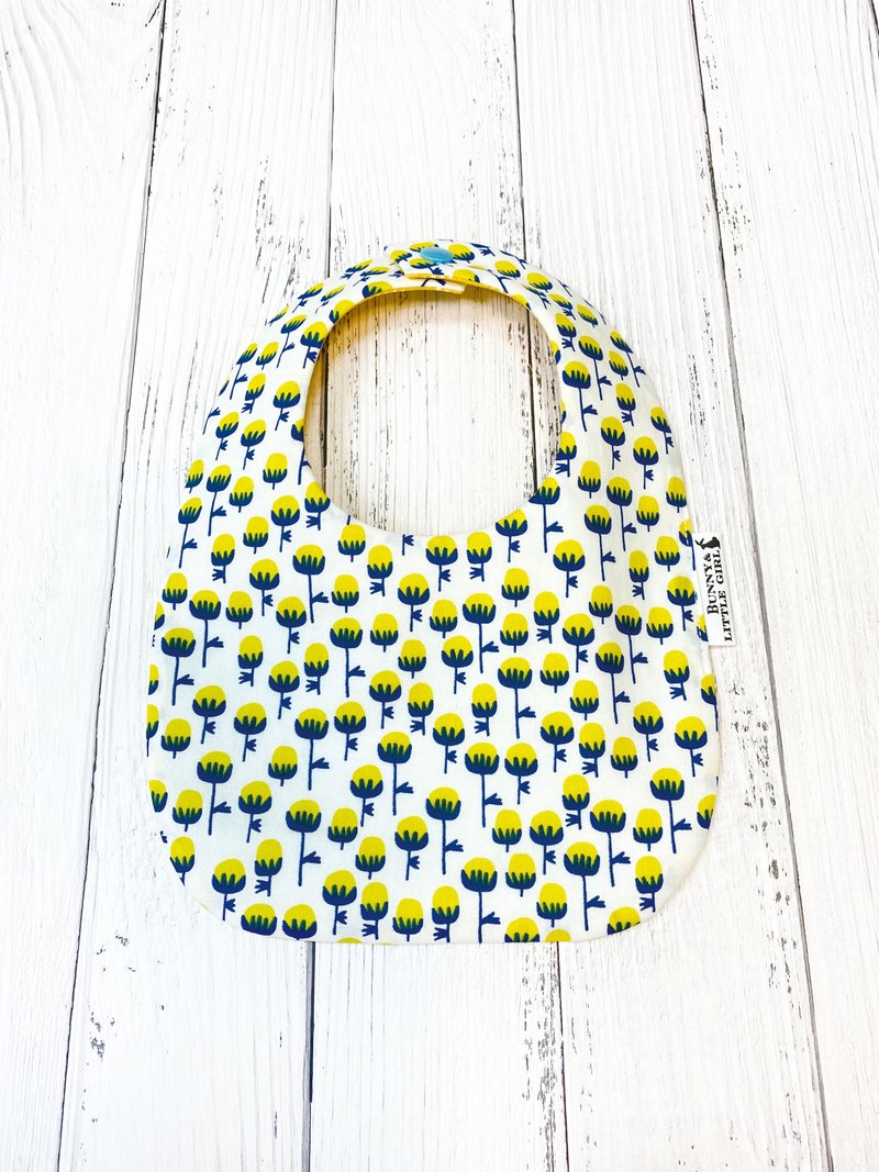 Double-sided bib-a ball of small yellow flowers - Bibs - Cotton & Hemp Multicolor