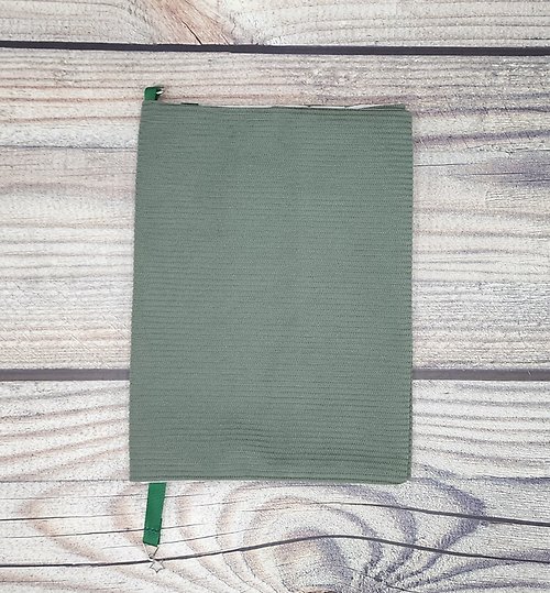 Journal Collections Book Cover/Book Jacket - Green Pastel Corduroy