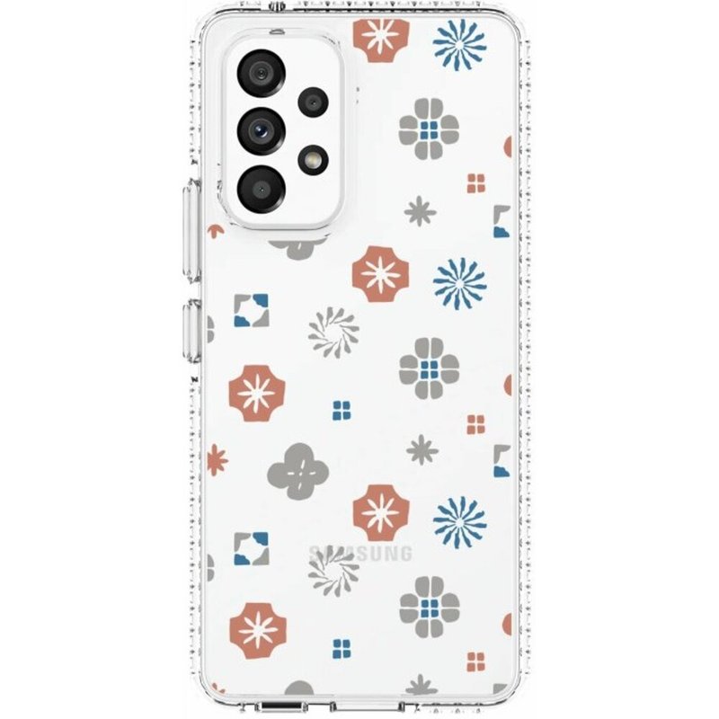【預購】三星手機殼/Samsung Galaxy A53/經典花色/珊瑚紅藍 - 手機殼/手機套 - 其他材質 紅色