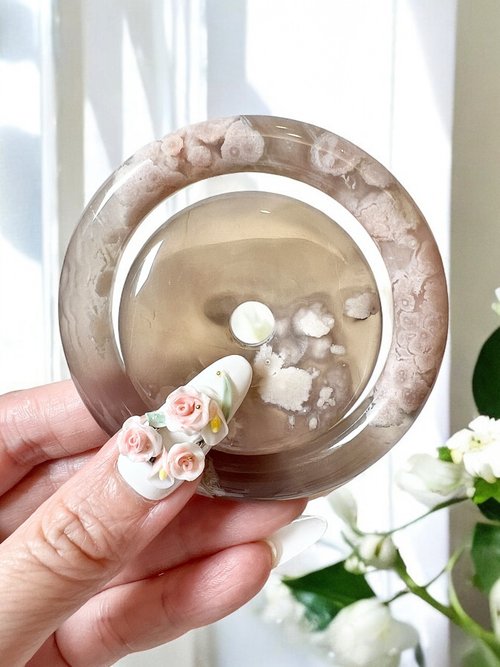 専用 お取り置き 天然瑪瑙 パープルピンク♡大玉プルプル瑪瑙ブレスレット 桜瑪瑙ブレスレット 瑪瑙ブレスレット レア 高級アイススモーク