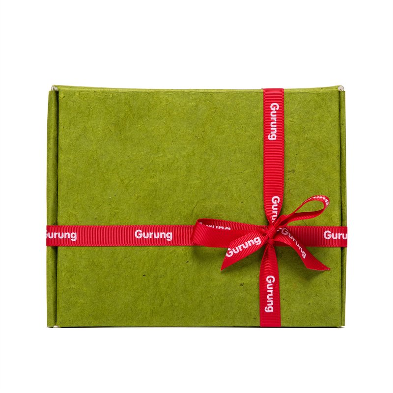 Give gift that warms the heart    Gurung handmade paper giftbox - ชา - อาหารสด สีเขียว