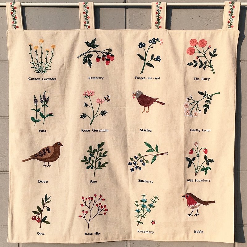Gardenlike Embroidered Curtain - 壁貼/牆壁裝飾 - 棉．麻 