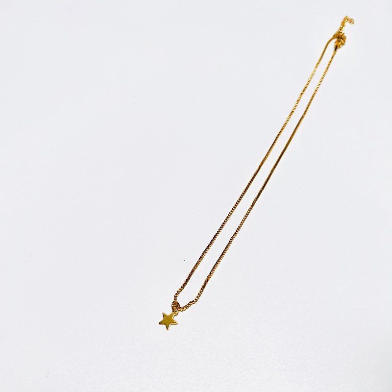 Necklace Baby Candy Star • Handmade in Thailand 18k Gold Chain Star Pendant - Necklaces - Stainless Steel Gold