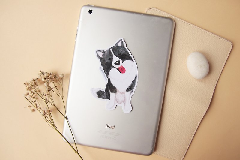 Border Collie Dog Luggage Stickers/ Vinyl Sticker/ Planner Window Laptop Cell Ph - Stickers - Other Materials 