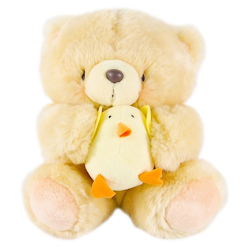 8 inches/chicken partner fluffy bear [Hallmark-ForeverFriends fluff-cross dress series] - ตุ๊กตา - วัสดุอื่นๆ สีทอง