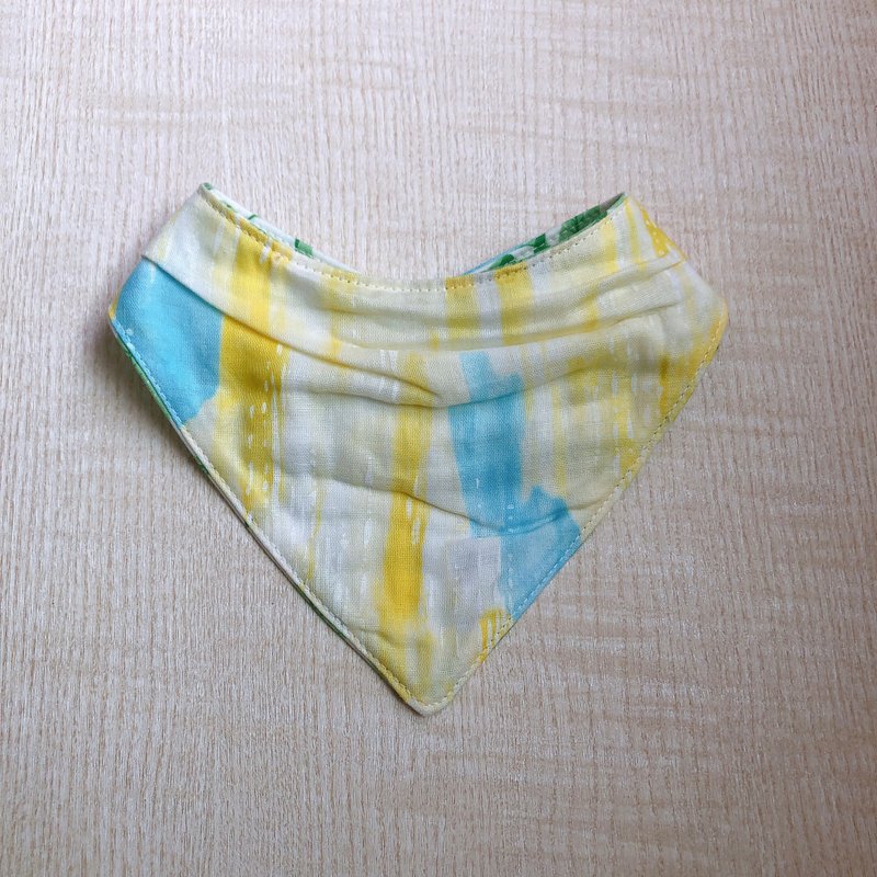 一半隨性三角兜 手作圍兜 現貨 大嘴鳥  圍兜兜 寶寶口水巾 - 圍兜/口水巾 - 棉．麻 多色