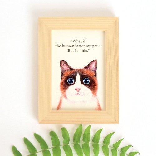 IGREAN艾綠繪 貓思貓言喵語小幅迷你裝飾畫 給貓咪貓奴的禮物 Ragdoll 布偶貓