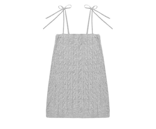 Ribbon cable knit mini dress / 3 colors - Shop Snug.U One Piece ...