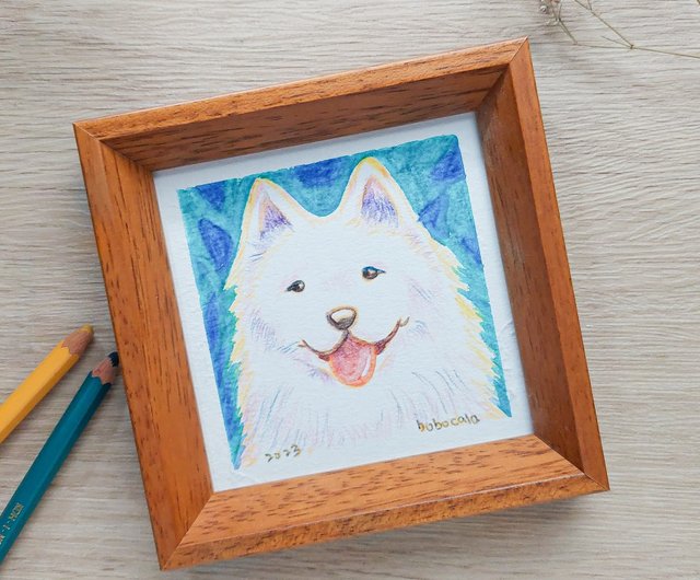 【KKM様専用】ペット 似顔絵 オーダー 色鉛筆画 はがきサイズ