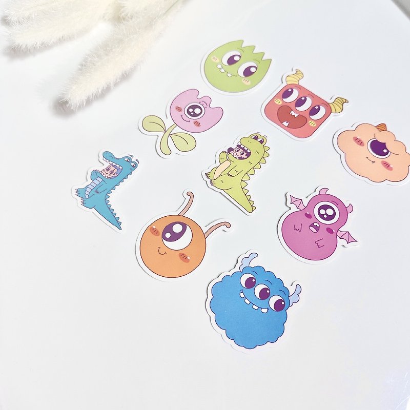 All members of Amaru Bubble Monster are assembled!! 9 types are very satisfying!! - Stickers - Other Materials Multicolor