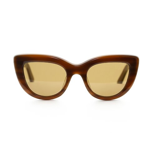 框框 2ND FRAME 貓眼經典板材墨鏡∣UV400太陽眼鏡-茶色
