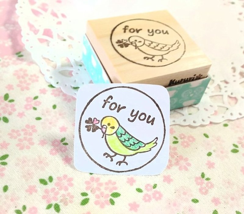 Clover & parakeet for you - Stamps & Stamp Pads - Rubber Transparent