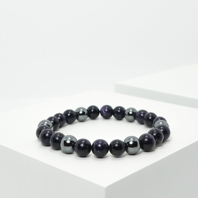 VSNS | Xingqing- Blue Stone Semi- Gemstone Dream Starry Beaded Couple Bracelet Men's and Women's Bracelet - Bracelets - Semi-Precious Stones Blue