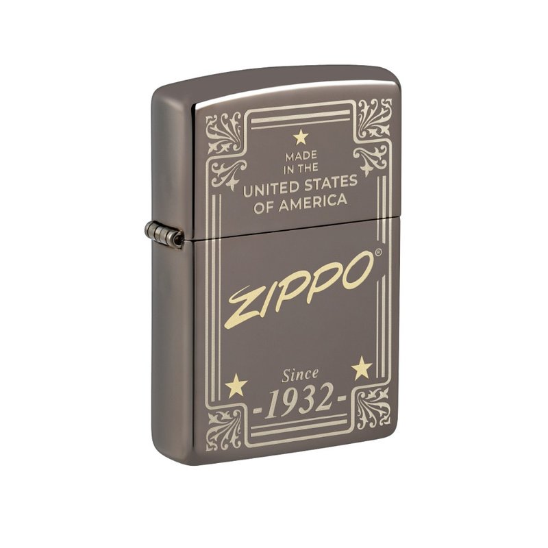 【ZIPPO官方旗艦店】2023年創辦人紀念款-Zippo紀念框防風打火機 - 其他 - 銅/黃銅 黑色