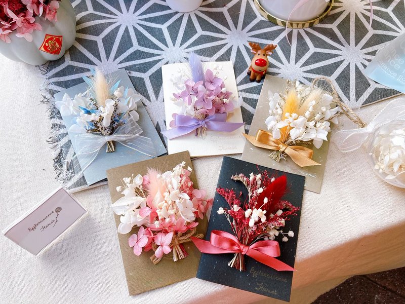 Everlasting Flower Card Dry Flower Card Universal Card - ช่อดอกไม้แห้ง - พืช/ดอกไม้ หลากหลายสี