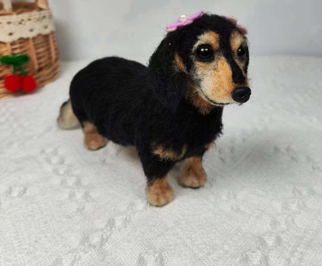 羊毛フェルト　犬　人形 羊毛フェルト うちの子、愛犬オーダー 羊毛フェルト Rurumaru