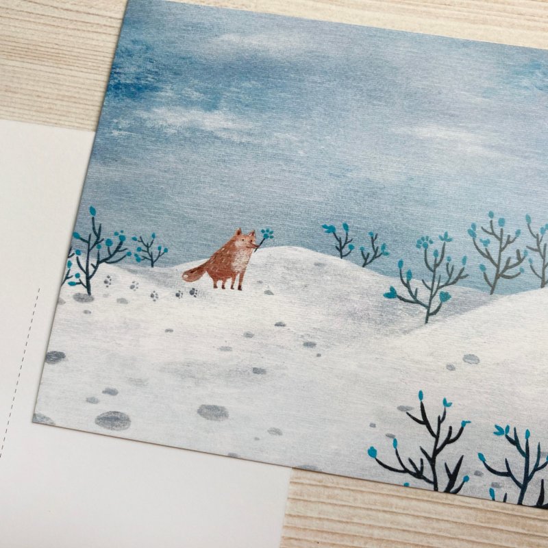 The best illustration postcard fox for you - Cards & Postcards - Paper White