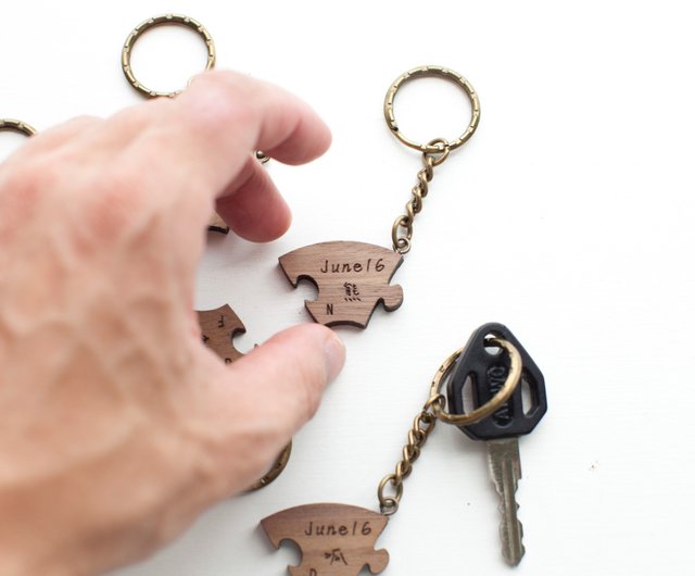 友人と家族の遺物クルミログラウンドジグソーパズルキーホルダー-6
