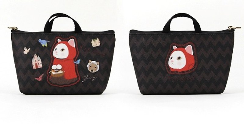 Jetoy, sweet cat bag cosmetic bag_Red hood J1609402 - กระเป๋าเครื่องสำอาง - วัสดุอื่นๆ สีแดง