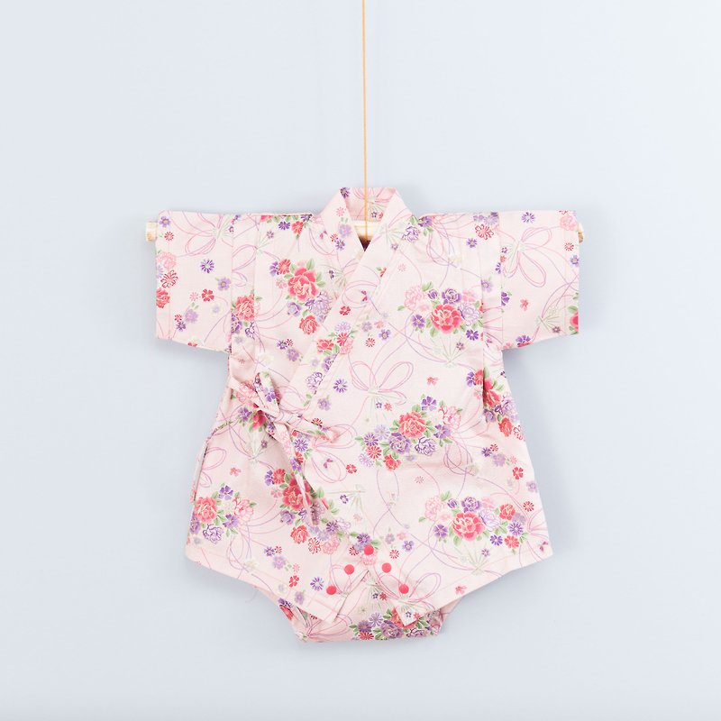 「手作り」非常にフラット - 非常にフラットプリンセスハート手作りの非毒性子供服の赤ちゃんのバスローブ - 出産祝い用贈物 - コットン・麻 ピンク
