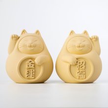 【快速出貨】胖胖招財招福貓一對(中) 招財黃