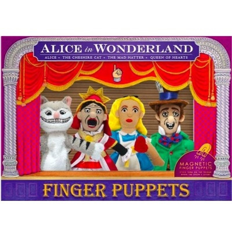 愛麗絲夢遊仙境手指布偶 - 公仔模型 - 其他材質 多色