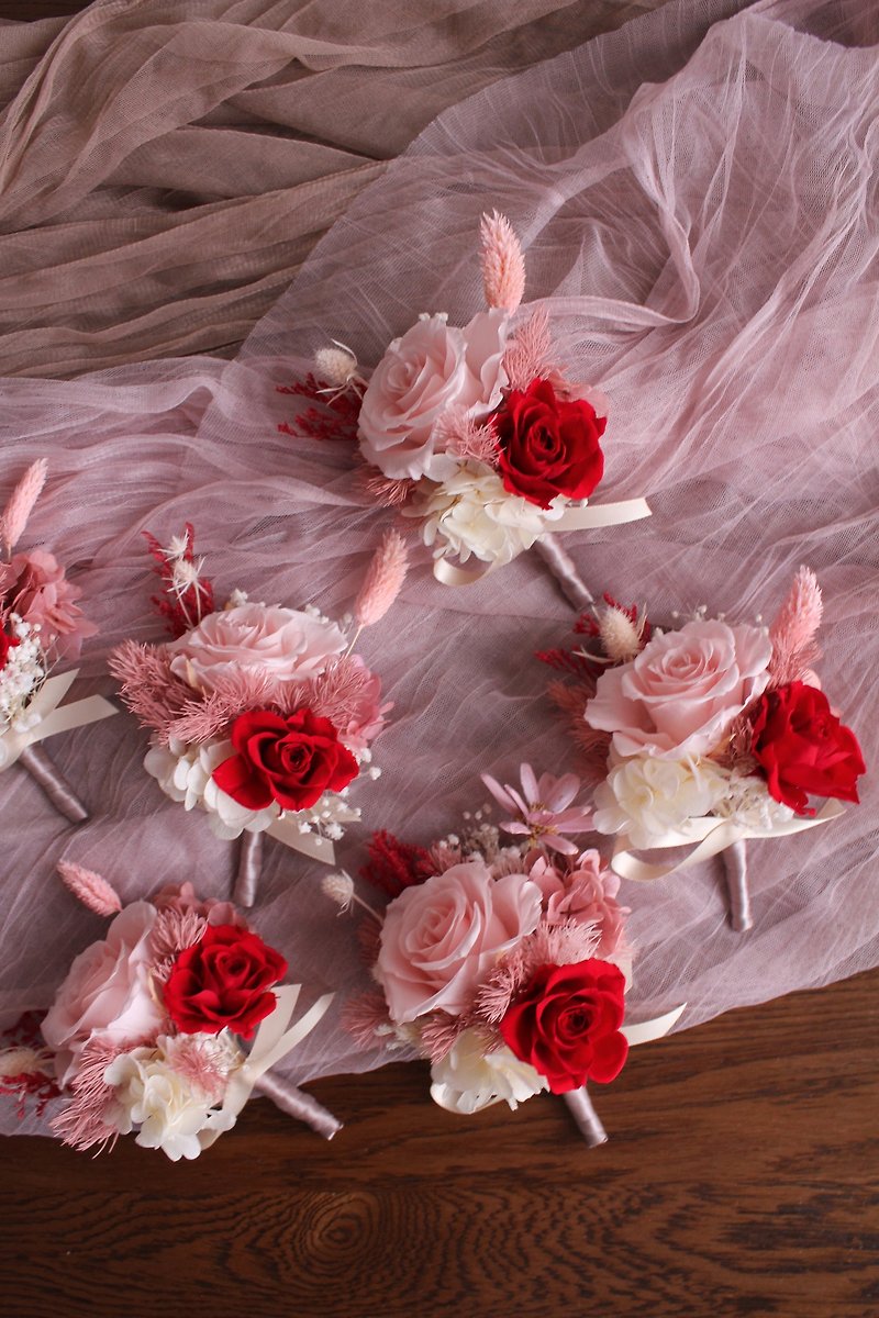 wedding boutonniere - Dried Flowers & Bouquets - Plants & Flowers Pink