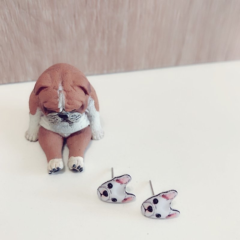 Dog Earrings series - Earrings & Clip-ons - Other Materials 