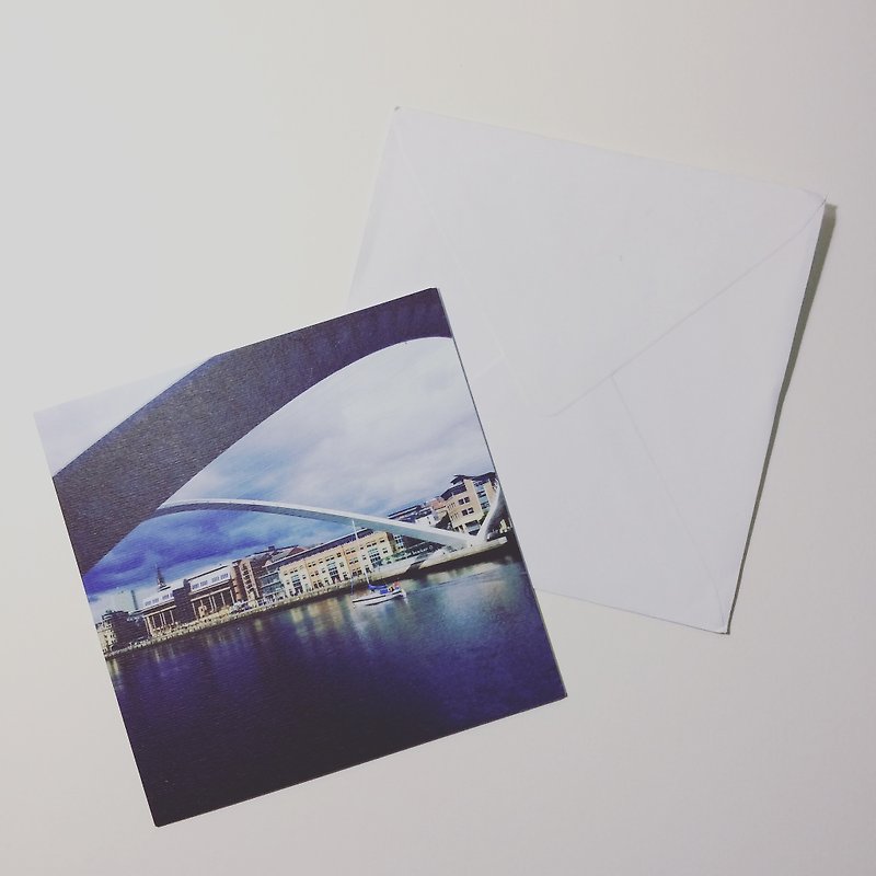 Reed Adale / Photographic Landscape / Newcastle United Kingdom Millenium Bridge / Printed / Printed Paper Good Writing / Traveling / Photography / Scenic Spots / European Landscapes / European Culture - การ์ด/โปสการ์ด - กระดาษ สีน้ำเงิน