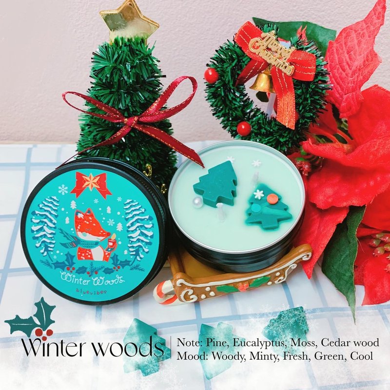 เทียนหอมไขถั่วเหลืองกลิ่น Winter Woods - เทียน/เชิงเทียน - น้ำมันหอม หลากหลายสี