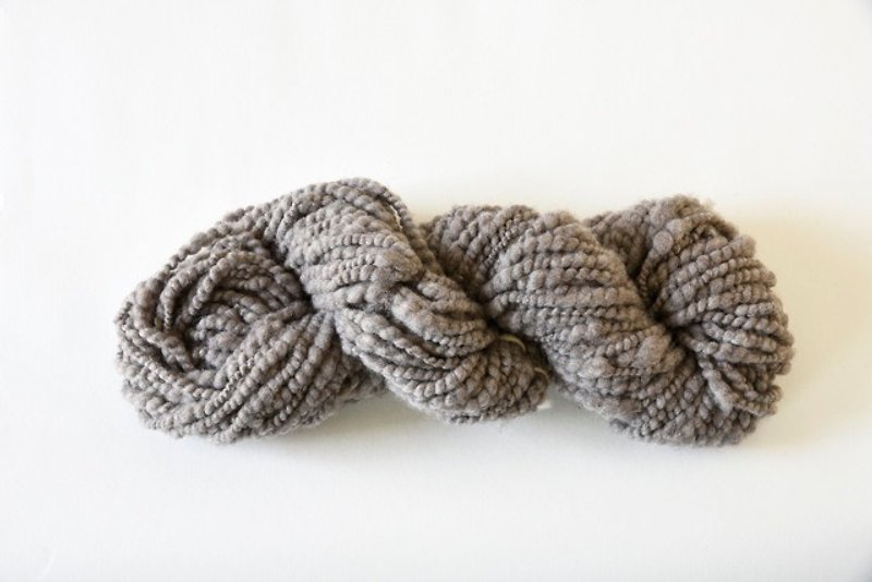 Grey Yak Wool Hand Spun Yarn - Knitting, Embroidery, Felted Wool & Sewing - Other Materials Gray