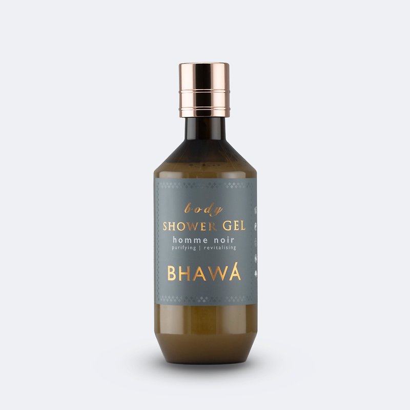BHAWA shower gel homme noir 250ml - Body Wash - Essential Oils 