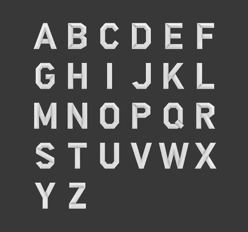 TRUNK 真言文創 紙模型-英文字母.免裁切