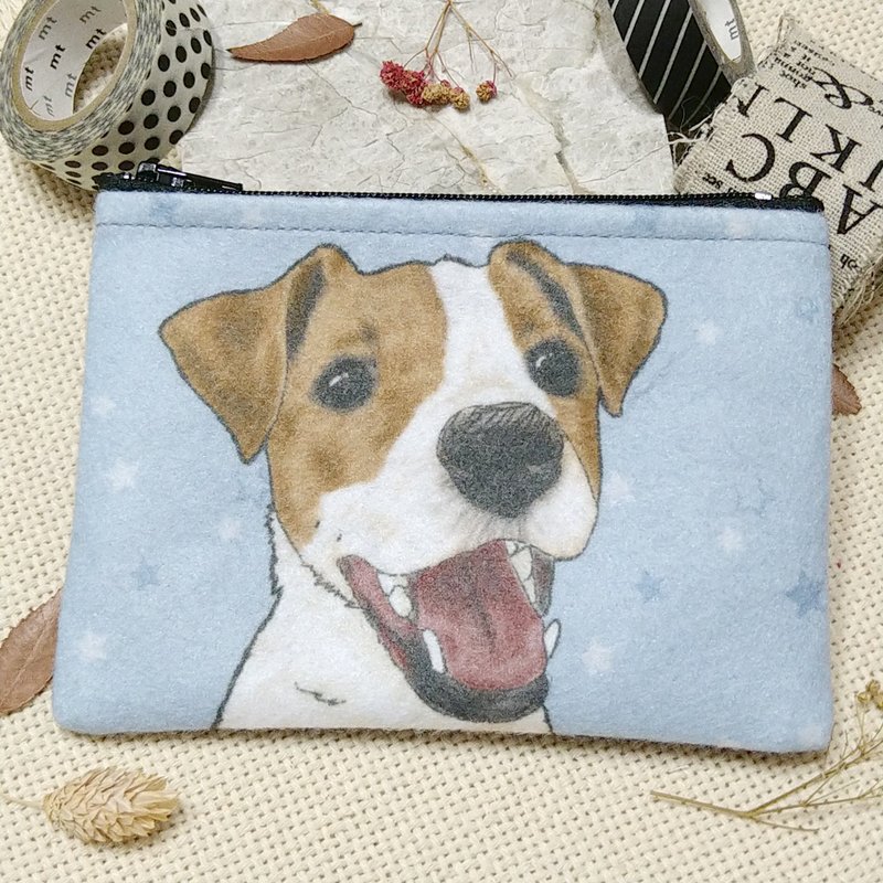 傑克羅素-不織布零錢包 - 零錢包/小錢包 - 其他人造纖維 