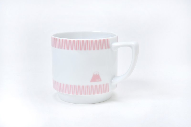 Mt.FUJI motif Mug  Pink - Mugs - Pottery Pink