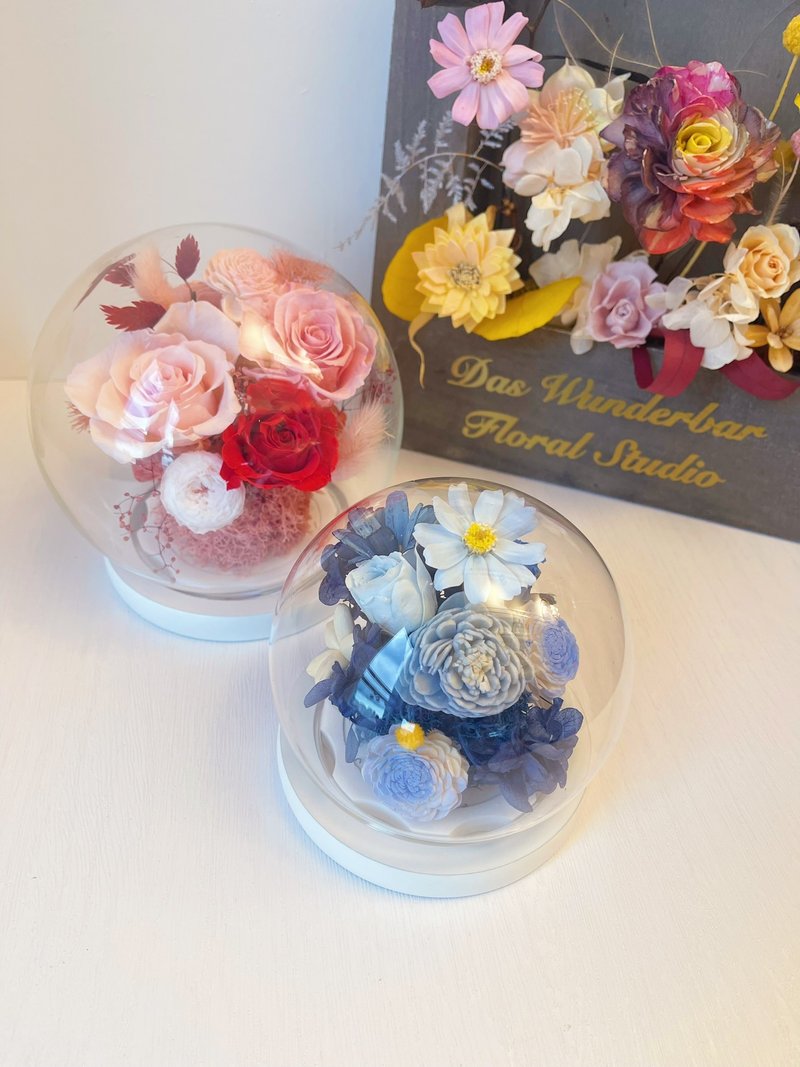 【香港花藝工作室】花藝興趣班 - 保鮮花水晶球 - 乾燥花/永生花 - 植物．花 多色
