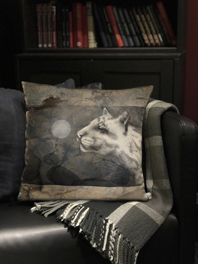 Formosan Clouded Leopard Pillowcase - Pillows & Cushions - Cotton & Hemp Silver